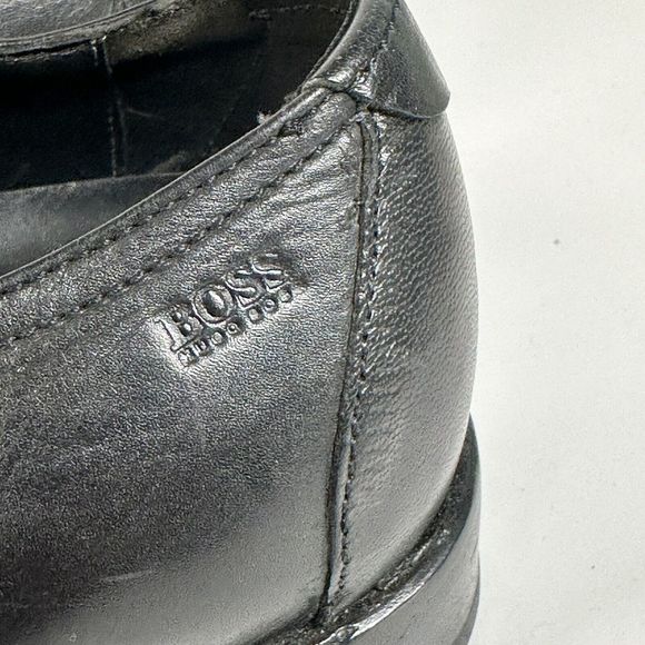 Hugo Boss Shoes Men’s Size 10 Vero Cuoio Oxford Black Leather Dress - Picture 15 of 16